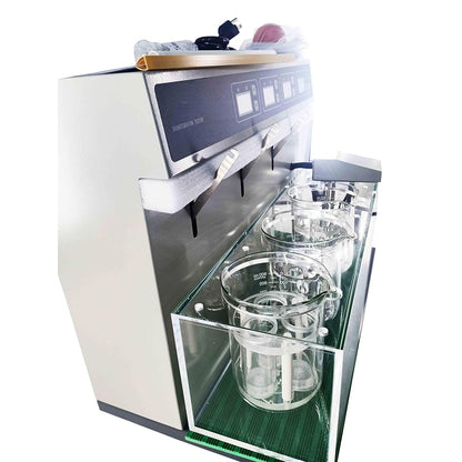 QIUSUO Tablet Disintegration Tester Tablet Disintegration Testing Instruments with Number of Hanging Glass Tubes 18 Basket Assembly 3 Timing Range (1 to 900) Minutes Timing Accuracy ±0.5min