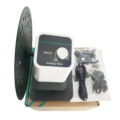 QIUSUO Lab Rotating Mixer Rotating Tube Mixer with Speed Range 20-80rpm Angle Range 40-80°Three Kinds of Buckle can be Combined Freely Adjustable Angle for Effective Mixing