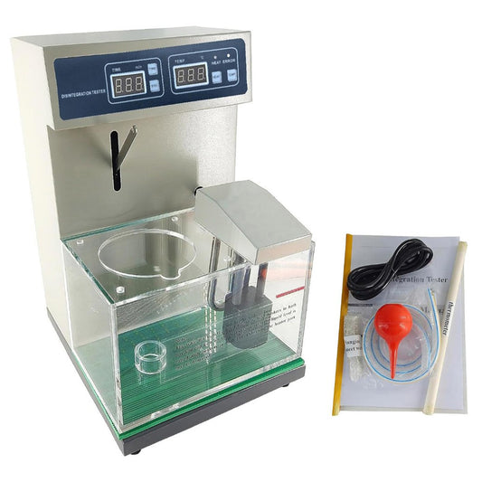 QIUSUO Disintegration Apparatus Single Basket Disintegration Tester with Volume of Flat Bottom Beaker 1000ml Single Cup Six Tubes Return Frequency of Basket (30 to 32) Times/min Timing Range (1 to 900) Minutes
