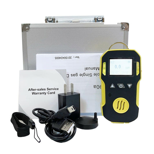 QIUSUO SO2 Detector Sulfur Dioxide Gas Detector with Measuring Range 0 to 20ppm Resolution 0.1ppm L-Alarm 5ppm H-Alarm 10ppm Water-Proof and Dust-Proof for Petroleum Industry LPG Station Gas Test