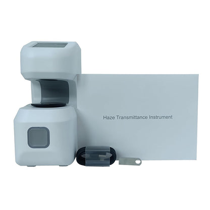 QIUSUO Digital Two Apertures Haze Meter Haze and Transmittance Measurement with Aperture 21mm 15mm Geometry 0/d 2.8 Inch Touch ScreenUSB Interface High Precision High Stability Sample Size Thickness≤40mm for Film Glasses Haze Transparency Test