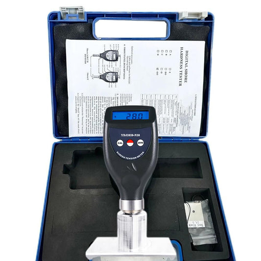QIUSUO Digital Screen Printing Tension Tester Silk Screen Steel Mesh Tension Meter with Fiducial Error 5% Resolution 0.1 Measurement Range 7~20N/cm Automatic Identification for General Wire Mesh Tension and Steel Mesh Tension Measurement