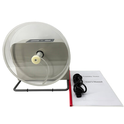 QIUSUO Friability Test Machine Tablet Friability Testing Instruments for Crushing Strength with Single-Channel Single-Tube Inner Diameter of Turntable Cylinder Φ286mm Rotation Speed Range 25 rpm
