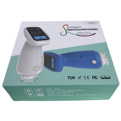 QIUSUO Spectrocolorimeter Portable Spectrocolorimeter with Adopt D/8 Optical Structure and SCI/SCE Mode Single Aperture Φ8mm CMOS Dual Beam Splitting Sensor Measured Reflectance Range 0-200% Measuring Time About1s Observer Angle 2°/10°