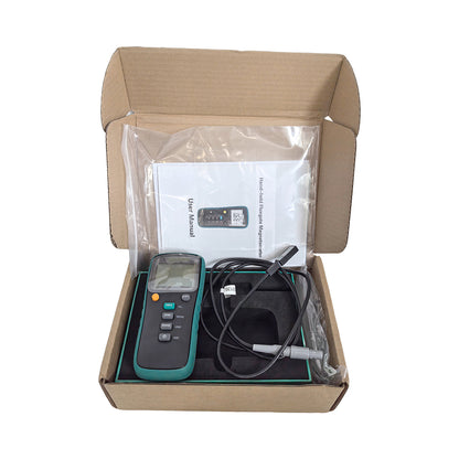 QIUSUO Portable Fluxgate Magnetometer Handheld Uniaxial Fluxgate Magnetometer with Range 0~2000μT Accuracy 2% Single-axis Fluxgate Sensor USB Interface Frequency Range DC～400 Hz for Magnetic Shielding Evaluation