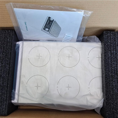 QIUSUO Multi-positions Hot Plate Stirrer Digital Magnetic Stirrers with Number of Stirring Points 6 Max Stirring Volume 6*500 MM Plate Material 304 Stainless Steel LCD Liquid Crystal Display