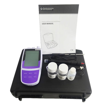 QIUSUO Chlorine Ion Meters CL Ion Meter with Standard Calibration Fluid Range 1 to 35000 ppm Selectable 8 Concentration Calibration Points Ranging From 0.001 to 10000 for Testing CL Ion