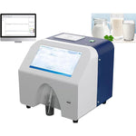 QIUSUO Dairy Analyzer Ultrasonic Dairy Analyzer Goat Milk UHT Milk Tester with Touch Screen USB Interface Built-in Automatic Cleaning Function Fat Range 0.01%~45% Protein Range 2%~ 15% Lactose Range 0.01%~20%