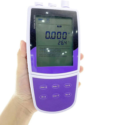 QIUSUO Chlorine Ion Meter Portable Chloride Ion Meter with Calibration Fluid Range 1 to 35000 ppm 2 to 5 Points Calibration Measurement Units ppm mg/L mol/L mmol/L  Accuracy ±0.5% F.S. for Testing CL Ion