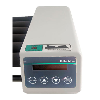 QIUSUO Digital Tube Rollers Mixer 6 Roller Tube Roller Mixer with Horizontal Rolling Speed 20-80 rpm Max Capacity 12*50ml Centrifuge Tube/0.6kg Rocking And Rolling Motions