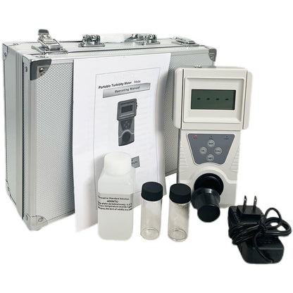 QIUSUO Water Turbidity Meter Turbidity Tester with Formazine Standard Turbidity Solution Minimum Indication 0.01NTU Measurement Range 0-20 NTU for Testing Low Turbidity of Liquids
