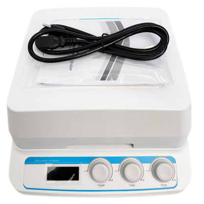 QIUSUO Thermo Microplate Shaker Digital Thermo-shaker for 2 Microplates with Capacity 2 Microtiter Plates or Deep Well Plates Speed Range 100 to 1600rpm Control Accuracy ≤±0.3°C Accuracy Display 0.1℃ Temperature Control Accuracy ≤±0.5°C