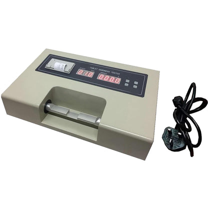 QIUSUO Digital Tablet Hardness Tester Automated Tablet Tester with Intelligent Automatic Printing Hardness Range 2～200N Accuracy ±1.5% Max Number in Each Group ≤100P Automatically Zero After Warming Up