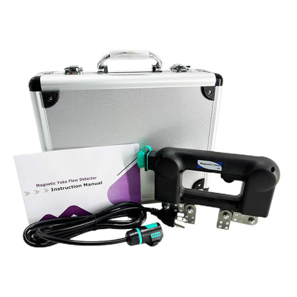 QIUSUO Magnetic Particle Testing Machine Portable Magnetic Flaw Detector with Duty Cycle 50% Magnetic Pole Pitch 0-230mm Lifting Force AC>4.5kg (44N) Working Current AC 2.2A for Pressure Vessels Pressure Pipes Welding Structures