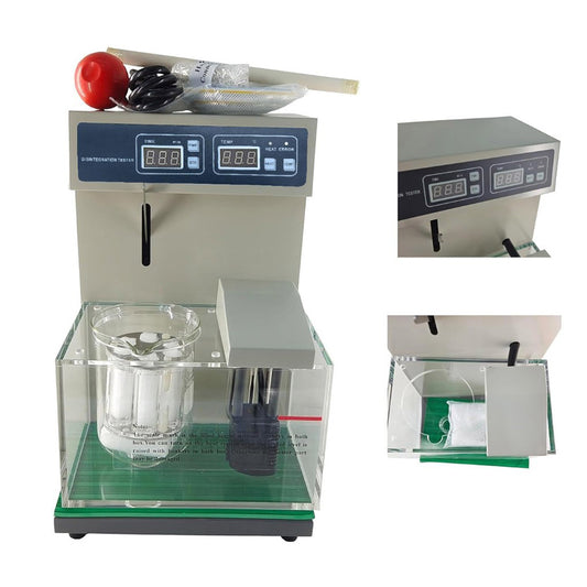 QIUSUO Tablet Disintegration Test Apparatus Laboratory Disintegration Testers with Micro Pump Circulating Water Flow Even Heat System Single Cup Six Tubes Timing Range (1 to 900) Minutes Timing Accuracy ±0.5min