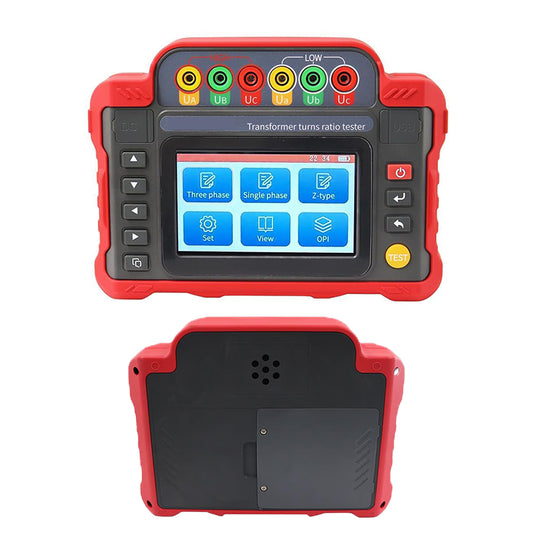 QIUSUO Transformer Turns Ratio Meter TTR Tester with Touch Screen And Buttons Interaction Mode Radio Range 0.9~10000 5 Inch Touch Screen Specimen Type Single Phase Transformer Three Phase Transformers Z -type Transformers PT CT