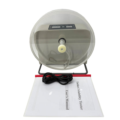 QIUSUO Tablet Friability Tester Tablet Friability Test Apparatus with Diameter of Turntable Cylinder Φ286mm Inner Single-Channel Single-Tube Range of Turning Circles 100 Circles Depth of Turntable Cylinder 39mm