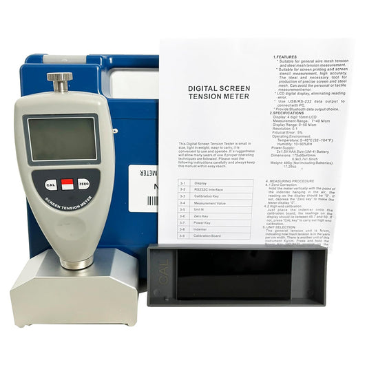 QIUSUO Digital Screen Tension Meter Screen Mesh Tension Meter with LCD Digital Display Eliminating Reading Error High Accuracy Measurement Range 7~40 N/cm Display Range 0~50 N/cm Fiducial Error 5% for Screen Printing and Screen Stencil Measurement