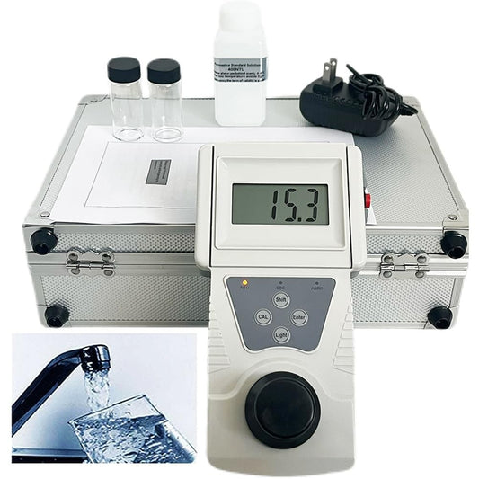 QIUSUO Digital Turbidity Meter Turbidity Measurement Device with Formazine Standard Turbidity Solution Measurement Range 0 to 50 NTU Resolution 0.01 NTU