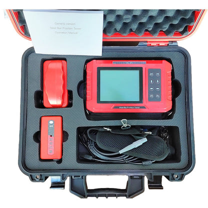 QIUSUO Concrete Rebar Scanner Concrete Rebar Locator Detector with Steel Bar Diameter Range Ф6mm～Ф50mm Diameter Nominal Scale Range Ф6mm～Ф32mm Protective Layer Thickness First Range 6mm-90 mm Second Range 7mm-200mm