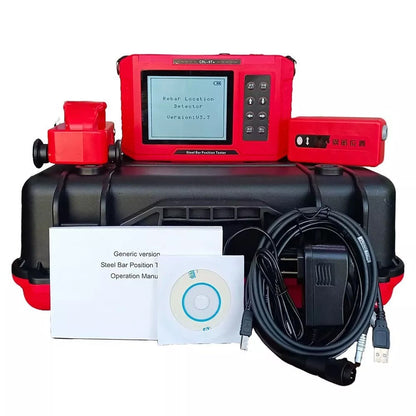 QIUSUO Concrete Rebar Detector Concrete Rebar Locator Scanner for Locating The Steel bar and Determine with Normal Mode Profile Model Grid Mode Self-Calibration of Detector Steel Bar Diameter Range Ф6mm～Ф50mm Diameter Nominal Scale Range Ф6mm～Ф32mm