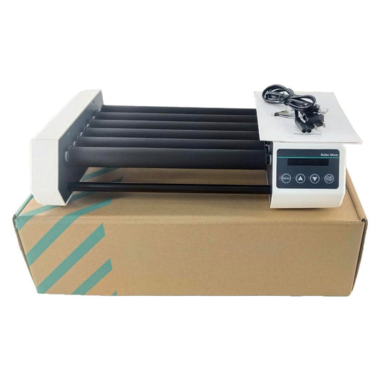 QIUSUO Digital Tube Rollers Mixer 6 Roller Tube Roller Mixer with Horizontal Rolling Speed 20-80 rpm Max Capacity 12*50ml Centrifuge Tube/0.6kg Rocking And Rolling Motions
