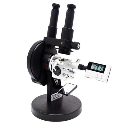 QIUSUO Binocular Abbe Refractometer Brix Refractometer Lab Binocular ABBE Refractometer for Liquid and Solid Substances with Accuracy ±0.0003 Measuring Range 1.3000-1.7000 nD 0.0-95% Brix Digital Thermometer