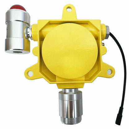 QIUSUO Wall-mounted HF Gas Detector Hydrogen Fluoride Gas Detector with Range 0-10ppm L-alarm 3ppm H-alarm 5ppm Accuracy≦ 5% F.S Resolution 0.1 ppm Water-proof  Response Time T＜30s