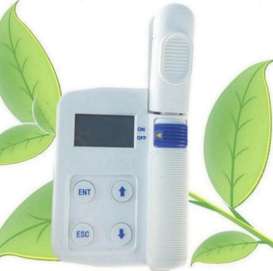 QIUSUO Chlorophyll Analyzer Plant Chlorophyll Meter with 16GB Large Storage Space Measuring Area 2mm * 3mm Leaf Surface Temperature -10 to 99.9℃ High-Contrast LCD Display Support Sustainable Practices